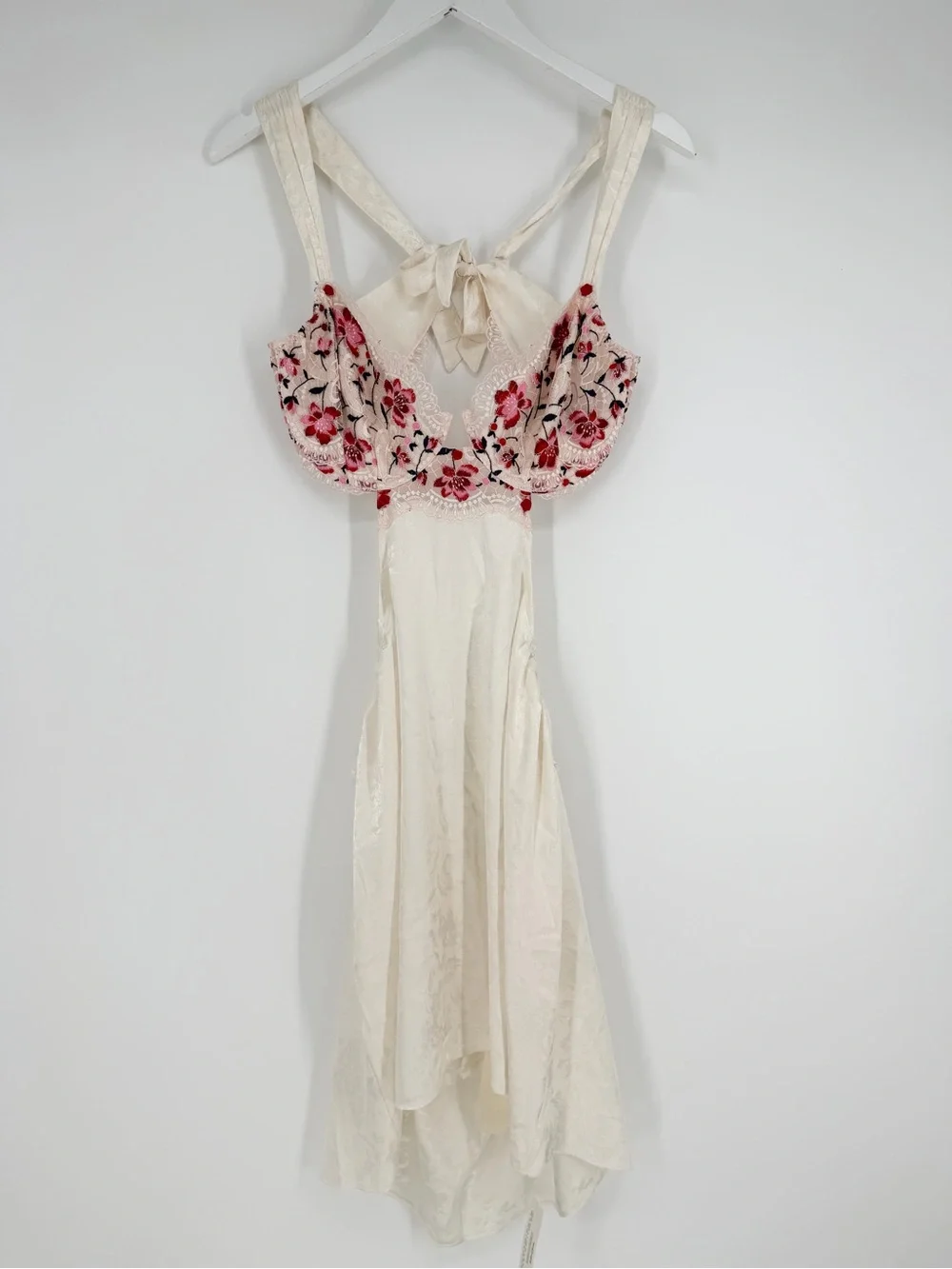 For Love & Lemons White Festival Cutout Rose Dress